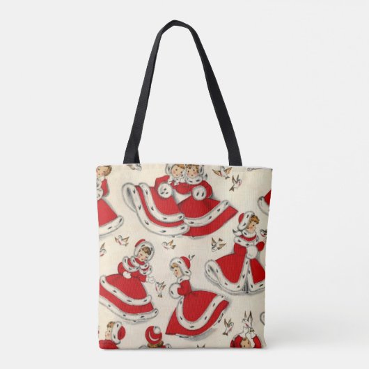 Weihnachtsfrauen, Vintag Tasche (Rückseite)