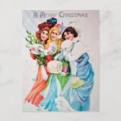 Weihnachtsfrauen Weihnachten Weihnachtsfeier Postk Postkarte (Vorderseite)