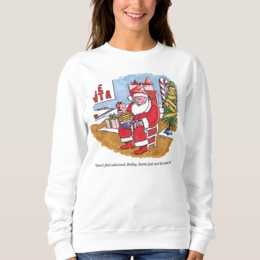 Weihnachtsfrauen weißes Sweatshirt (Vorderseite)