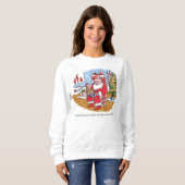 Weihnachtsfrauen weißes Sweatshirt (Vorne ganz)
