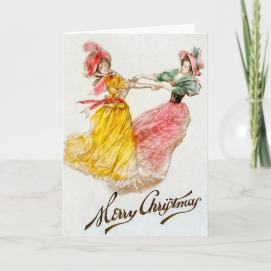 Weihnachtsfrauentanz (1900) feiertagskarte (Vorderseite)