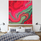 Weihnachtsfrequenz-Blüten-Abstrakt auf Leinwand (Insitu (Schlafzimmer))