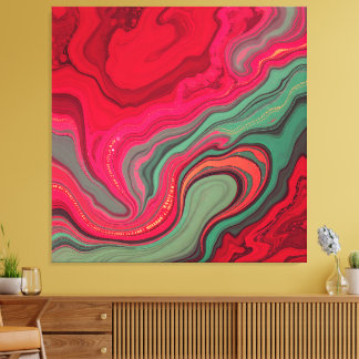 Weihnachtsfrequenz-Blüten-Abstrakt auf Leinwand