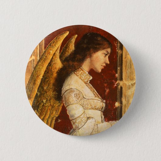 Weihnachtsfresko-Engel Button (Vorderseite)