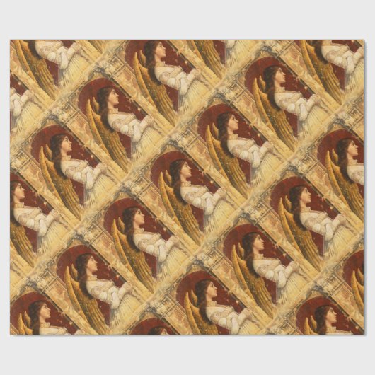 Weihnachtsfresko-Engel Geschenkpapier (Flach)