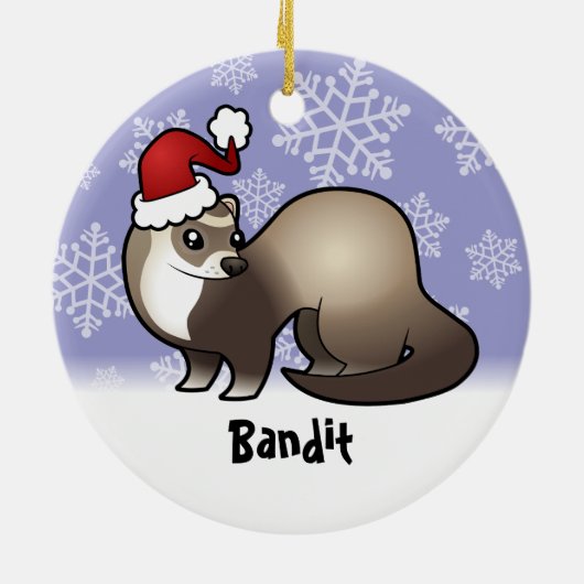 Weihnachtsfrettchen (addieren Sie Ihren Keramikornament (Hinten)