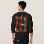 Weihnachtsfreude (1) Tartan-Weihnachtsmuster Sweatshirt (Schwarz voll)