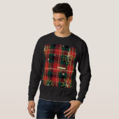 Weihnachtsfreude (1) Tartan-Weihnachtsmuster Sweatshirt (Vorne ganz)