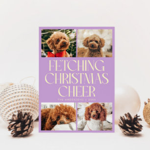 Weihnachtsfreude abholen Hund Foto Lemon Wisteria Feiertagskarte
