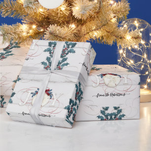 Weihnachtsfreude am Strand Holly Sand Dollar Drift Geschenkpapier