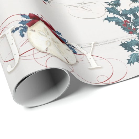 Weihnachtsfreude am Strand Holly Sand Dollar Drift Geschenkpapier (Rolleneckpunkt)