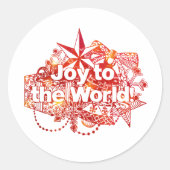 Weihnachtsfreude an den Aufklebern der Welt Runder Aufkleber (Vorderseite)