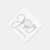 Weihnachtsfreude an der Küste Seashell Nautical Ho Serviette (Ecke)