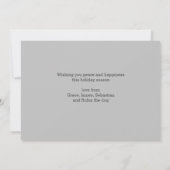 Weihnachtsfreude an der Personalisierten Karte des (Rückseite)