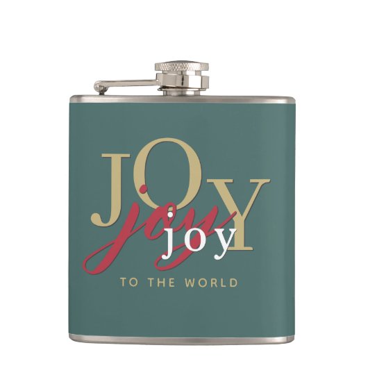 Weihnachtsfreude an der Weihnachtsfeier Flachmann (Vorderseite)