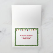 Weihnachtsfreude auf Weiß Karte (Innenseite)