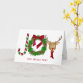 Weihnachtsfreude auf Weiß Karte (Gelbe Blume)