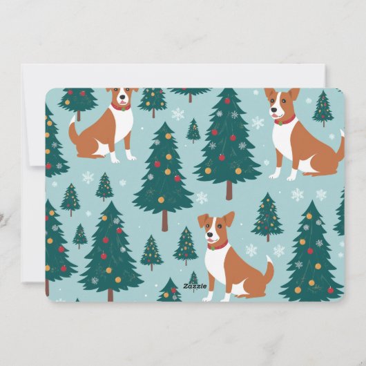 Weihnachtsfreude aufbrechen feiertagskarte (Rückseite)