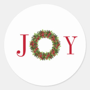 Weihnachtsfreude-Aufkleber Runder Aufkleber
