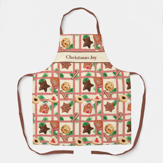 Weihnachtsfreude Backapresse Schürze (Vorderseite)