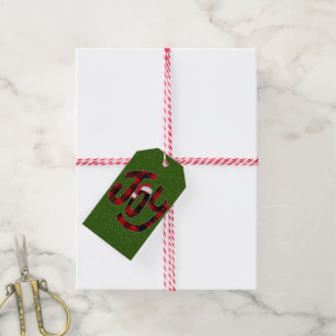 Weihnachtsfreude Buffalo Plaid  Geschenkanhänger