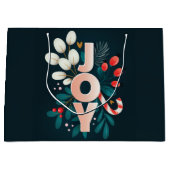 Weihnachtsfreude - Candy Cane & Foliage Große Geschenktüte (Vorderseite)