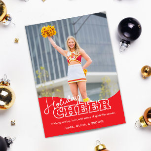 Weihnachtsfreude Cheerleading Weihnachtskarte Feiertagskarte