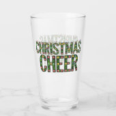 Weihnachtsfreude Christmas-Typografie Glas (Rückseite)