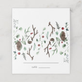 Weihnachtsfreude | Elegante Winterhochzeit mit Was Platzkarte (Außenseite Aufgefaltet)