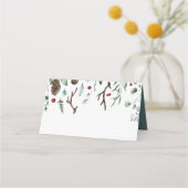 Weihnachtsfreude | Elegante Winterhochzeit mit Was Platzkarte (Rückseite)