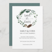 Weihnachtsfreude | Elegante Winterhochzeit mit Was Save The Date (Vorne/Hinten)
