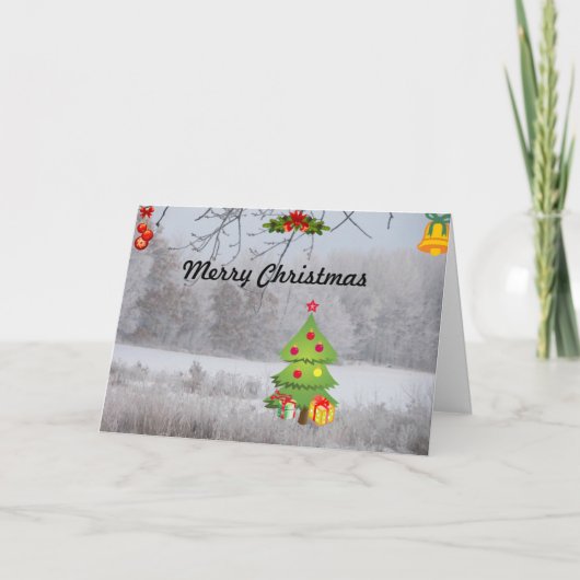 Weihnachtsfreude Feiertagskarte (Vorderseite)