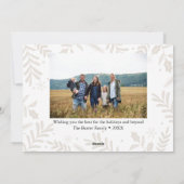 Weihnachtsfreude Feiertagskarte (Rückseite)