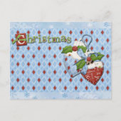 Weihnachtsfreude Feiertagspostkarte (Vorderseite)