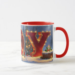 Weihnachtsfreude Festlicher Feiertags-Kaffeebecher Tasse