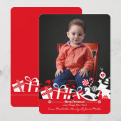 Weihnachtsfreude-Foto-Feiertags-Karte Feiertagskarte (Vorne/Hinten)