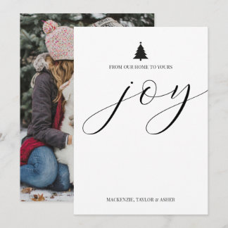 Weihnachtsfreude Foto und Text Personalisiert Einf Feiertagskarte