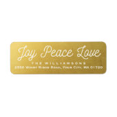 Weihnachtsfreude Frieden Liebe Custom Gold (Vorne)