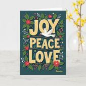 Weihnachtsfreude Frieden Liebe Karte (Gelbe Blume)
