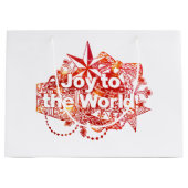 Weihnachtsfreude für die Welt Große Geschenktüte (Vorderseite)