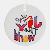 Weihnachtsfreude für die Welt Ornament Aus Glas (Rückseite)