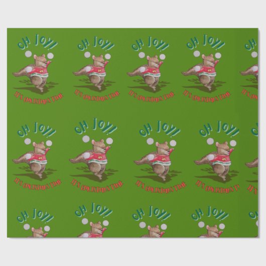 Weihnachtsfreude Geschenkpapier (Flach)