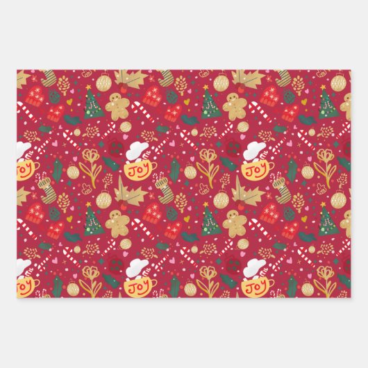 Weihnachtsfreude Geschenkpapier Set (Vorderseite 3)