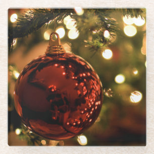 Weihnachtsfreude Glasuntersetzer