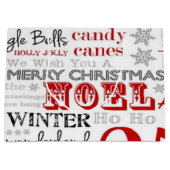 Weihnachtsfreude-große Geschenk-Tasche - glatt Große Geschenktüte (Vorderseite)