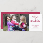 Weihnachtsfreude im Foto, warme Wünsche (Vorne/Hinten)