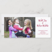 Weihnachtsfreude im Foto, warme Wünsche (Vorderseite)