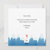 Weihnachtsfreude in der Welt Feiertagskarte (Rückseite)