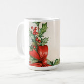Weihnachtsfreude in Wasserfarbe Kaffeetasse (Vorderseite Links)