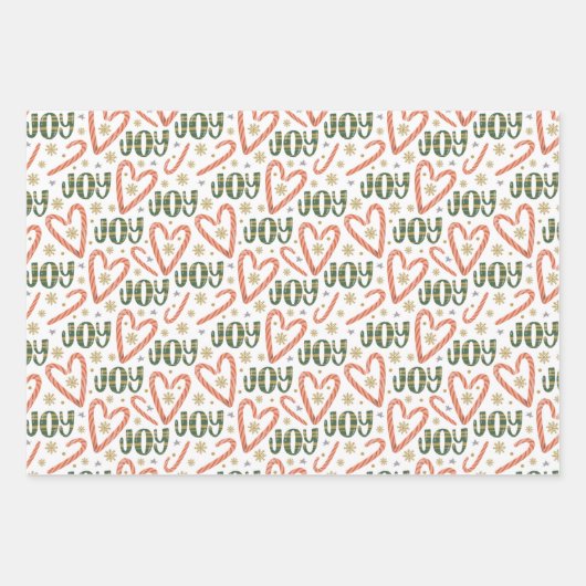 Weihnachtsfreude, Kakao, Bäume & Geschenke Geschenkpapier Set (Vorderseite 2)